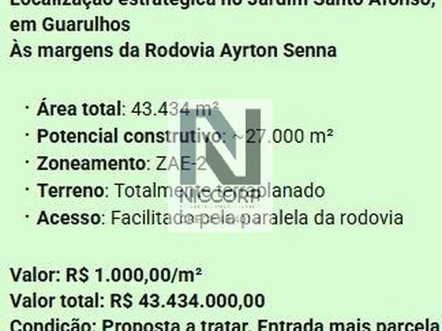 #AR351 - Área para Venda em Guarulhos - SP - 2